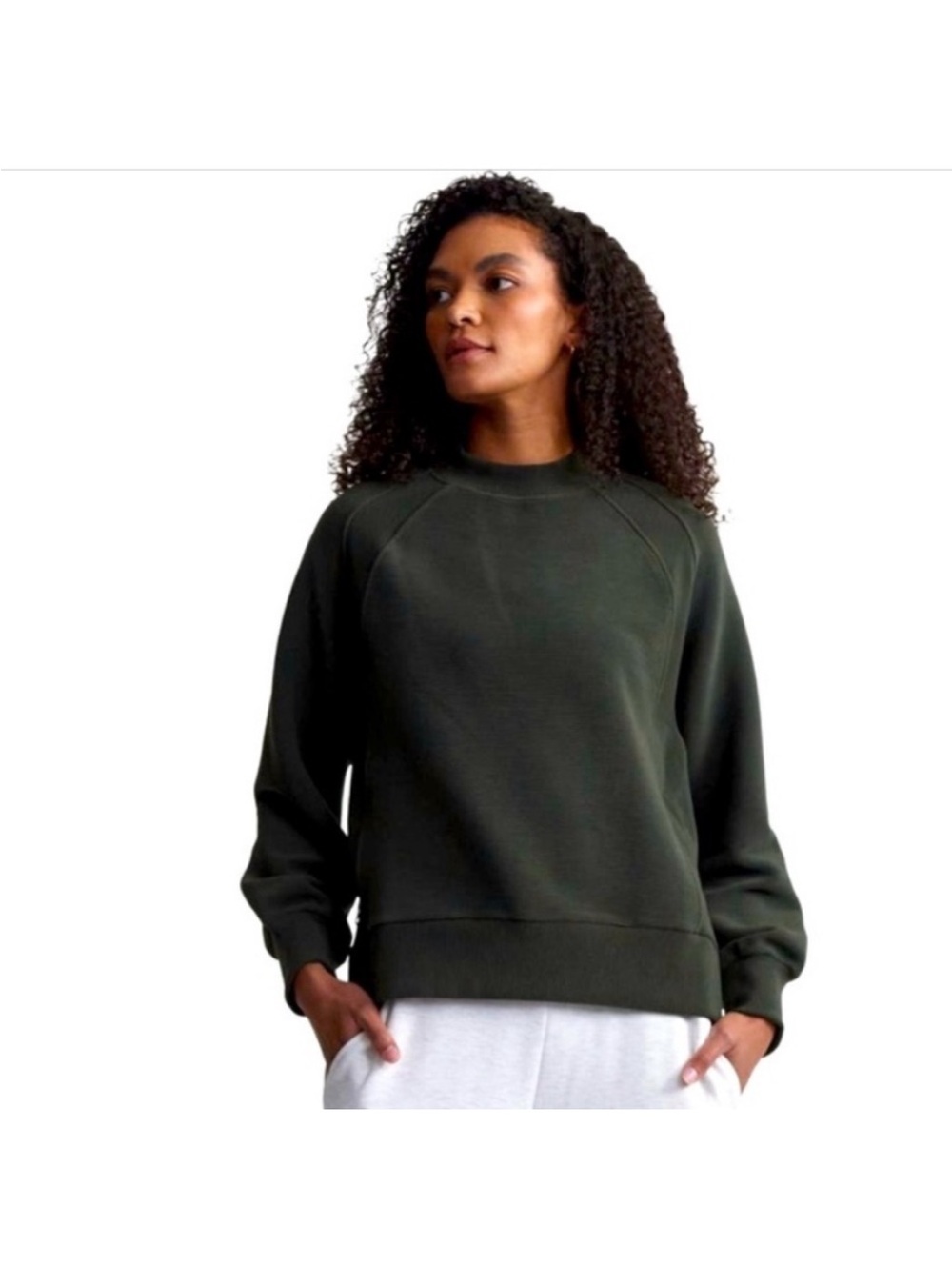 VARLEY Goulding Ottoman Sweat Pullover Green Size XS Oversized Like New